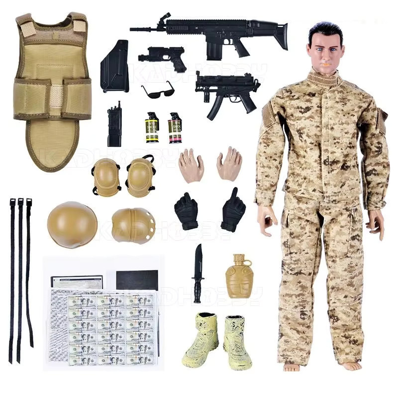 GRAPMAN Navy Seals US Militär Soldat SDU SWAT Polizei Actionfigur, 30cm, mit Waffe - Bild 4