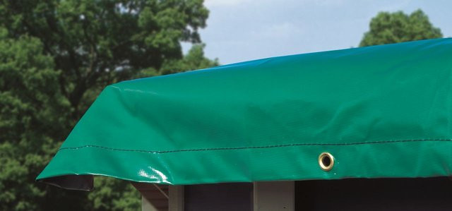 Karibu Winterabdeckplane für Achteckpool in Grün, B/L: 480 x 480 cm - Bild 1