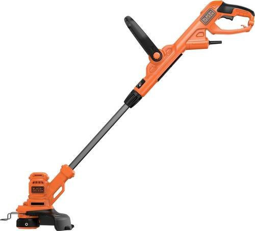 Black & Decker Elektro Rasentrimmer BESTA525-QS mit Schneidleine, Teleskopstange, Schwarz-Orange, Schnittbreite: 25 cm - Bild 1