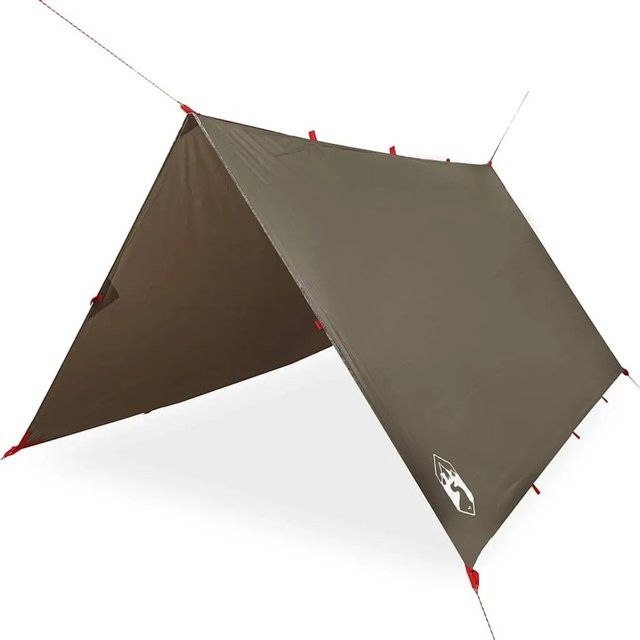 vidaXL Tarp aus Polyester in Braun, wasserdicht, B/B: 306 x 306 cm - Bild 1