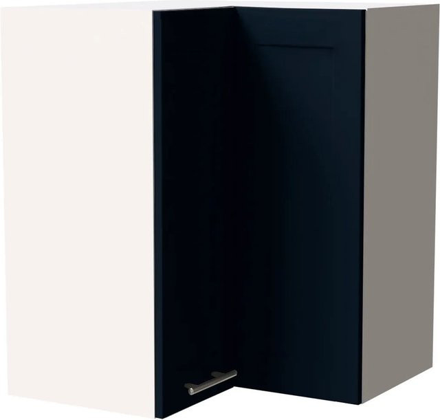 Feldmann-Wohnen Eckhängeschrank Oslo W12/60 Küchenschrank in Weiß und Indigo Matt mit Soft-Close-Türen, B/T/H: 60 x 60 x 72 cm - Bild 1
