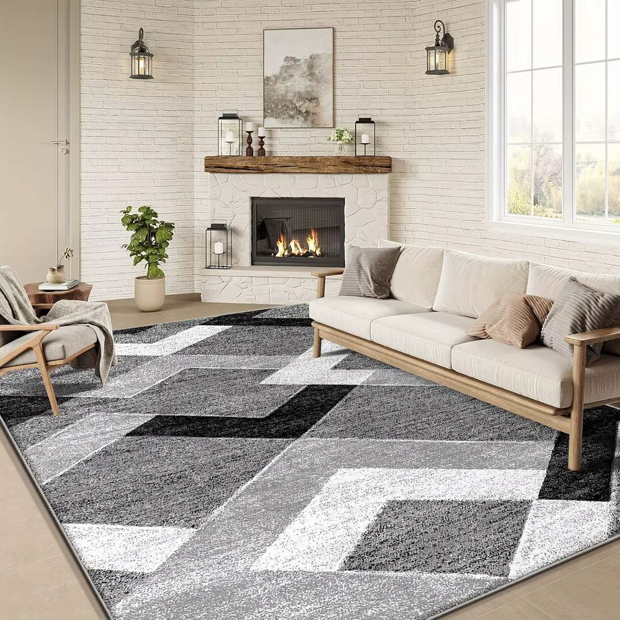 VIKAMA Moderner geometrischer Kristall-Wollteppich in Aesthetic Design für Wohnzimmer und Schlafzimmer - Bild 6