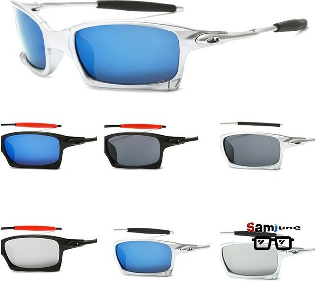 Samjune Sportsonnenbrille, Metall, Vollrand, rechteckig, schwarz - Bild 1