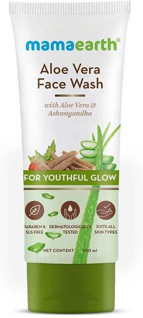 Mamaearth Aloe Vera Gesichtsreiniger-Gel, 100 ml, für alle Hauttypen - Bild 1
