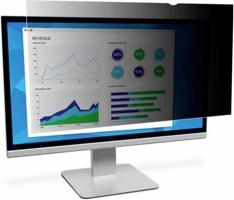 3M Blickschutzfilter für Laptop und Monitor 24 Zoll 61 cm, Farbe: Schwarz, Bildformat 16:10 - Bild 1