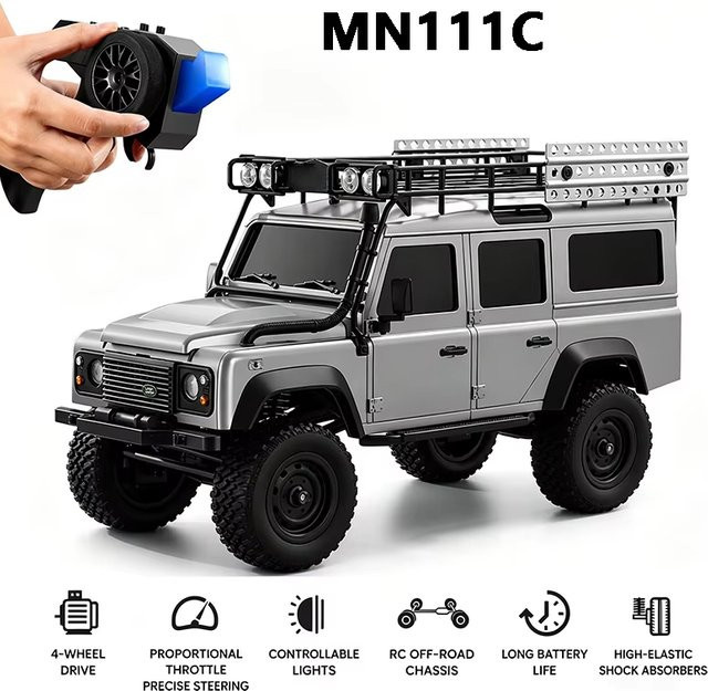 JIKEFUN MN111C RC 4WD Simulations-Truck, ferngesteuert, 1:18, Offroad-Fahrzeugmodell - Bild 1