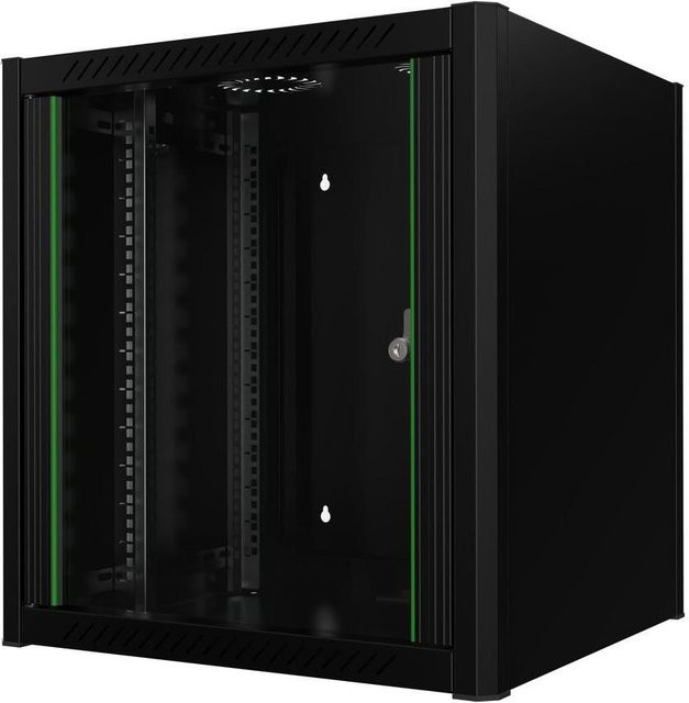 Lanview 12U Netzwerk-Rack RWM12U56BL Schwarz, Breite: 60 cm, Tiefe: 56 cm, Höhe: 48,3 cm - Bild 1