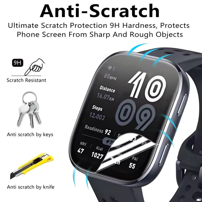 Hydrogel Schutzfilm für Amazfit Bip 6, Bip 5, Bip 3 Pro und Bip U Pro, transparent - Bild 3