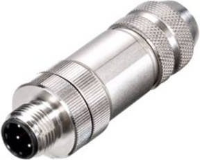 Weidmüller Sensor-Aktor-Steckverbinder M12 Stecker unkonfektioniert gerade 4-polig silber - Bild 1