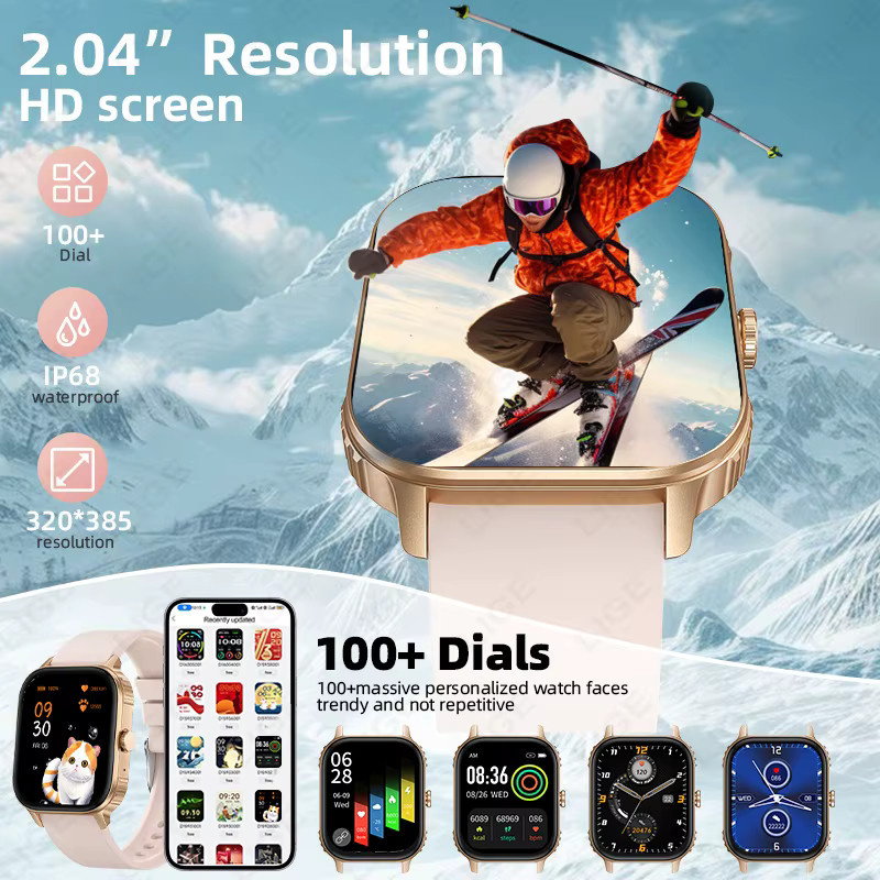 LIGE Smartwatch, Roségold, Silikon, Unisex - Bild 2