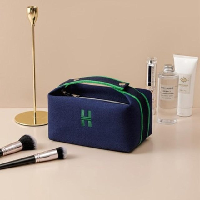 Tragbare Kulturtasche von KaiTingu als wasserdichter Toilettenartikel-Organizer für das Badezimmer, Dunkelblau, B/T/H: 22,0 x 12,0 x 9,0 cm - Bild 1