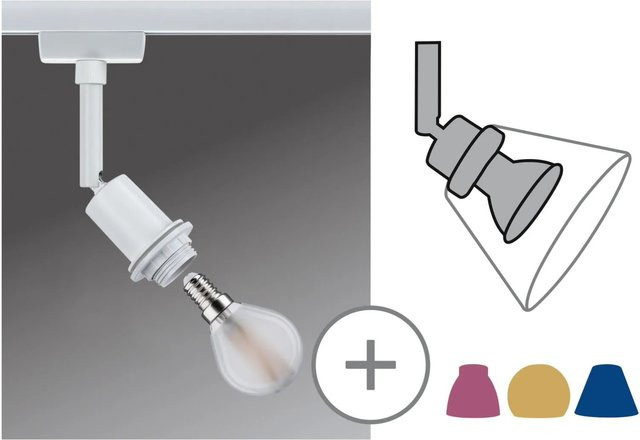 Paulmann URail DecoSystems Spot Deckenstrahler Weiß E14 für 1-phasiges Hochvolt-Schienensystem - Bild 1