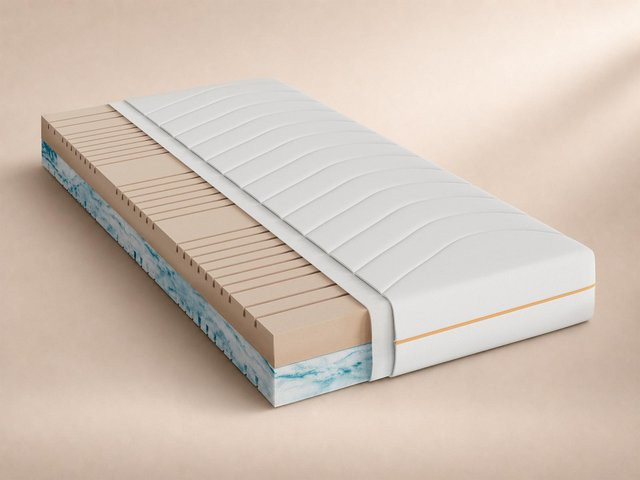 Napsie Smart Memory Komfortschaummatratze mit CoolFlex®-Schaum und abnehmbarem Bezug, Weiß, B/T/H: 90 x 200 x 18 cm, H3/H4 - Bild 1