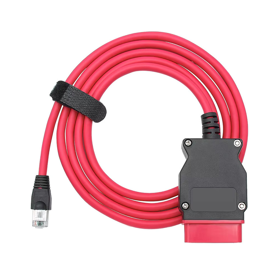 JFIND VAG DoIP ENET Kabel Ethernet OBD2 ECU Programmierer für VW und Audi MQB EVO, Farbe: Rot - Bild 3
