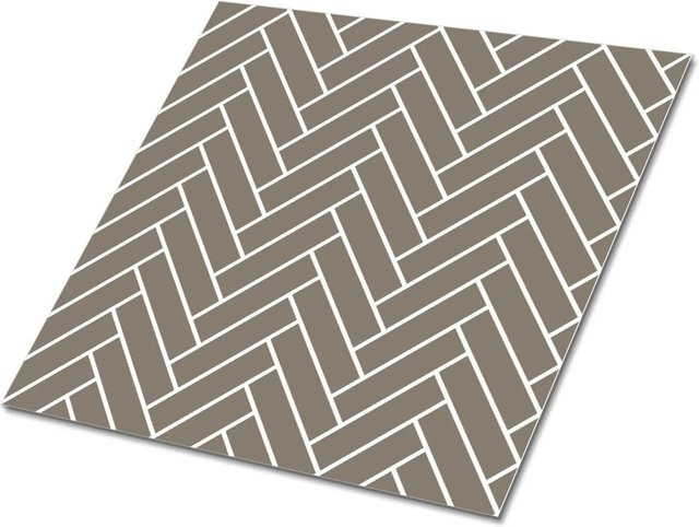 Tulup Selbstklebende Vinyl Bodenfliesen im 9er Set, Fischgrät-Design, Beige/Braun, B/T: 30 x 30 cm - Bild 1