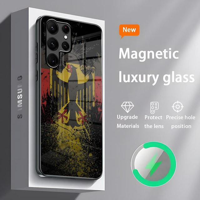 Magnetische Handyhülle mit deutscher Flagge für Samsung Galaxy S24 Ultra, S23, S22, S21, S20 und Note20 in Multicolor - Bild 1