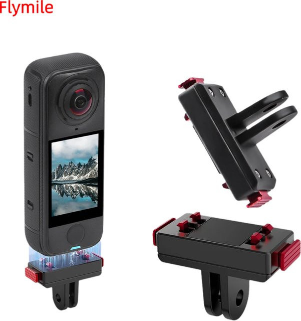 Magnetische Schnellwechselhalterung Insta360 Adapterbasis mit sicherem Klauenverschluss für X6, X5, X4 Air, Ace Pro und Pro2 in Schwarz - Bild 1