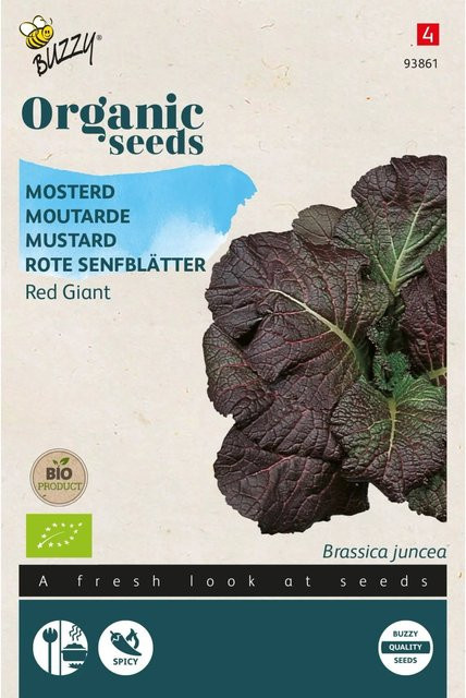 Buzzy Organic Roter Senf Red Giant Bio Samen 1 g - Bild 1
