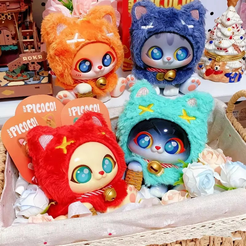 SUPERGG PICOCO Umhang Katze Plüsch Blind Box, Maneki Neko Anhänger - Bild 3