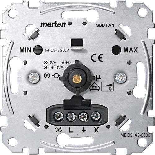 Merten Drehzahlsteller Dimmer MEG5143-0000 Silber - Bild 1