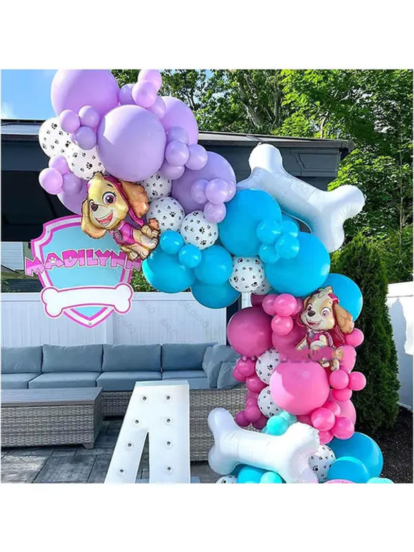 91-teiliges Paw Patrol Luftballon-Set aus Aluminiumfolie mit Zahlen für Kindergeburtstage und Babypartys, mehrfarbig - Bild 3