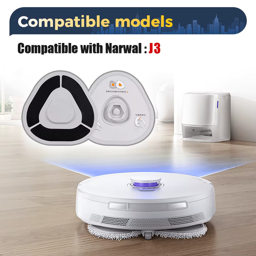 WINDNINJA Mopp-Tuch-Halterung in Weiß für Narwal J3, J4, Freo X Ultra, J4 Lite, J5 und Freo Z Ultra S Saugroboter und Wischroboter - Bild 2