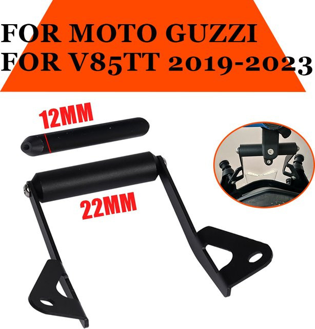Handy und GPS Halterung für Moto-GUZZI V85 TT V85TT in Schwarz - Bild 1
