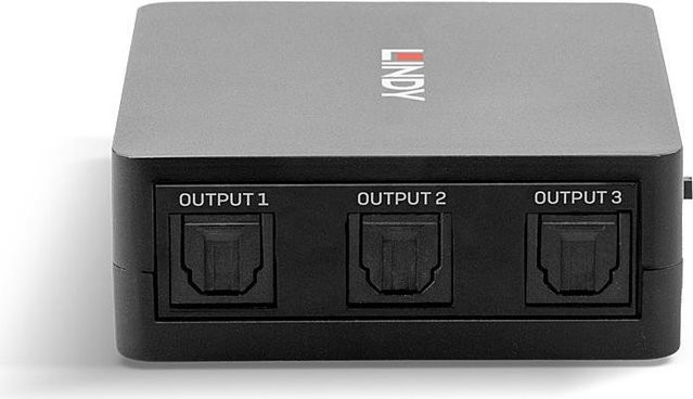 Lindy Audio-Splitter 3 x TOSLINK für Desktop in Schwarz - Bild 1