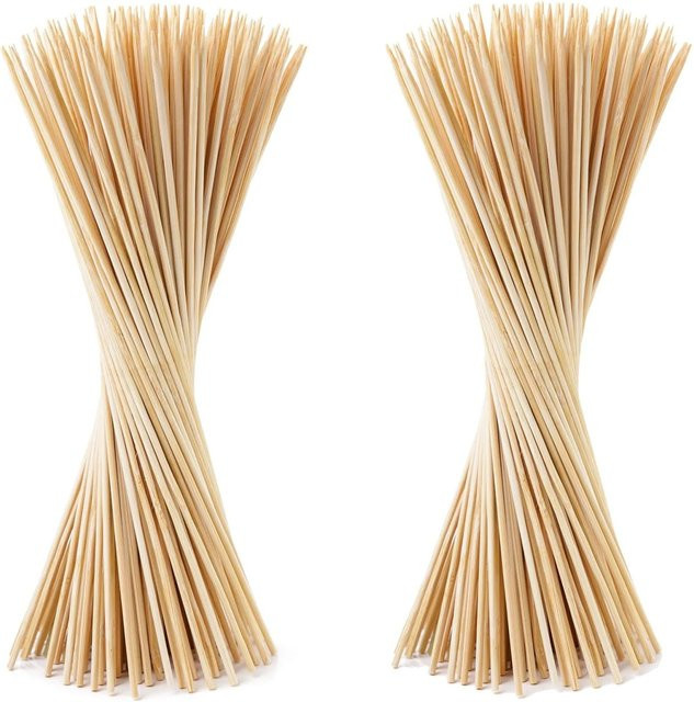 BigDean Pflanzstäbe aus Bambus als Rankhilfe für Tomaten und Pflanzen, Farbe: beige, Höhe: 90 cm - Bild 1