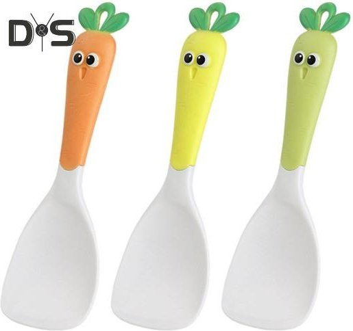 DYS Kitchen Servierlöffel und Reisspatel aus Silikon und Kunststoff in Mehrfarbig mit hitzebeständigem Design - Bild 1