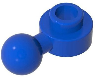 Yiran toy 3614 Platte 1x1 Kugelkopf, Bausteine-Kit, 10-teiliges Set, blau - Bild 1