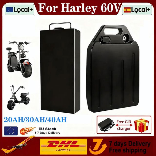 Ddadache Wasserdichte 18650 Lithium-Batterie für Harley Elektro-Motorräder und Roller, Farbe: Schwarz - Bild 1