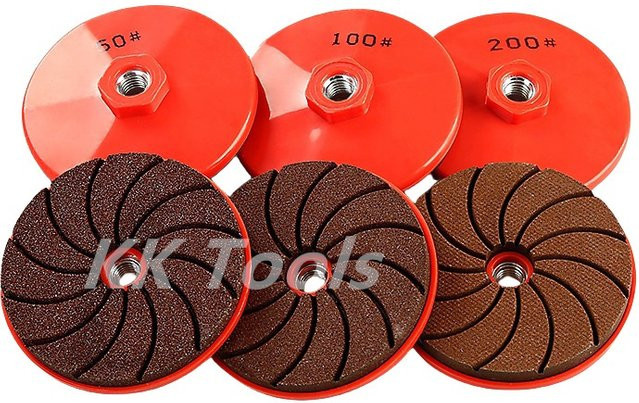 Okerqi 3er Set Keramik Fliesen Polierscheiben zum Nass- und Trockenschleifen, Durchmesser: 80 mm, für Marmor, Porzellan und Granit - Bild 1