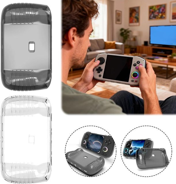 Anbernic RG CubeXX Schutzhülle aus weichem TPU in Transparent, Anti-Scratch Zubehör für Retro Gaming Handheld - Bild 1