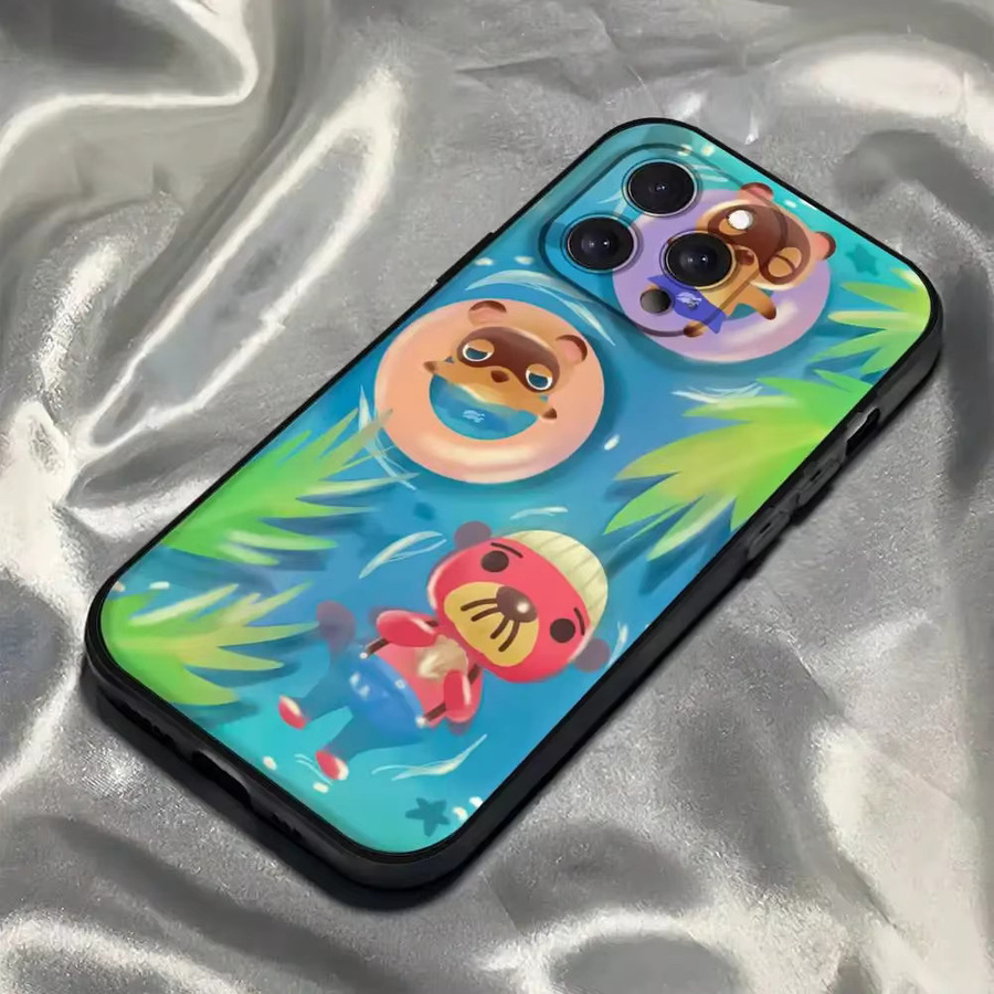 Stoßfeste Handyhülle A-Animals-C-Crossings für iPhone 11 12 13 14 15 16 Pro Max Mini XR X XS Plus in Multicolour - Bild 2