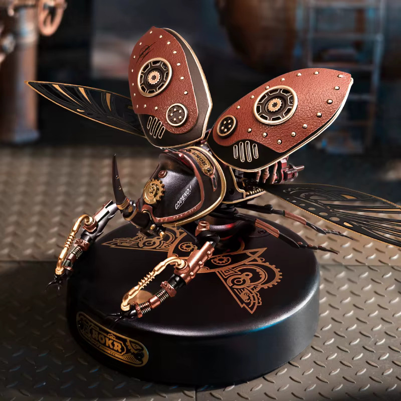 Robotime Rokr 3D-Bausteinsets, Kaiser Skorpion Käfer Golden Coin Schildkröte, 4 Arten von Kunststoffpuzzles - Bild 2