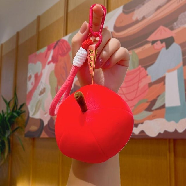 Plüsch Anhänger Apfel, rot, Unisex - Bild 1