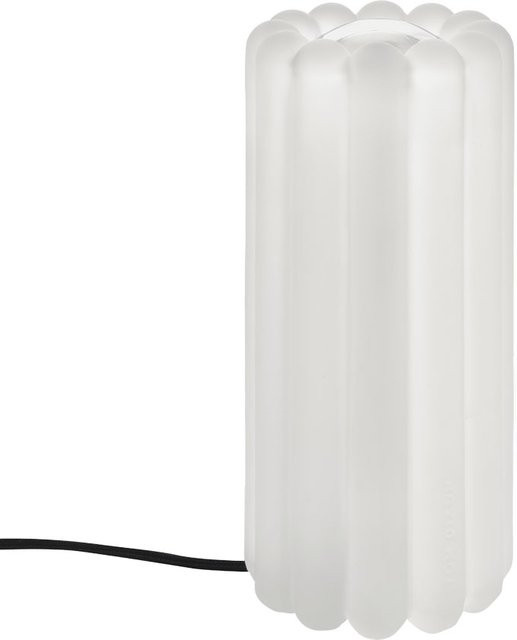 Tom Dixon Press Table LED-Tischleuchte aus Glas und Metall in Transparent, dimmbar, 2700K Warmweiß, Höhe: 45,0 cm, Durchmesser: 23,5 cm - Bild 1