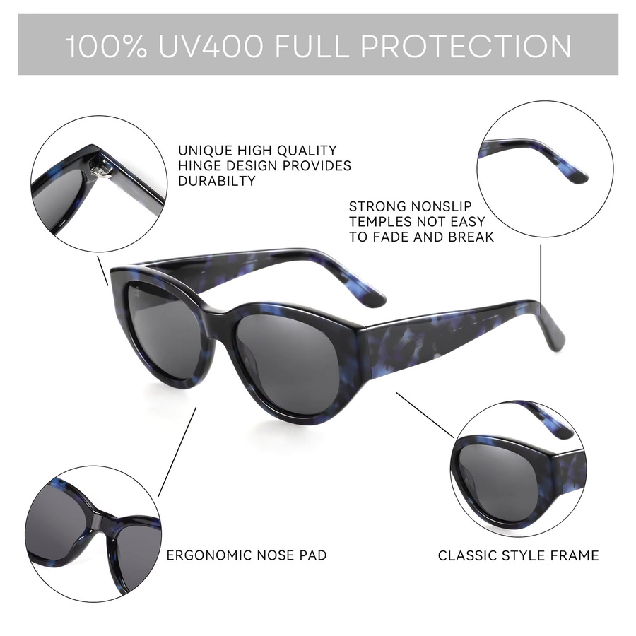 ZENOTTIC Sonnenbrille Cateye, Vollrand, Kunststoff, Damen, polarisiert - Bild 4