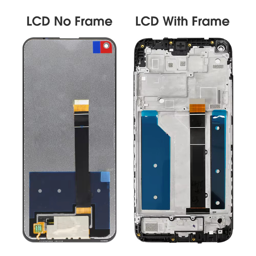 LG K61 Q61 LMQ630EAW Ersatz-Display mit Touchscreen Digitizer Montage und Rahmen in Schwarz 6,53 Zoll - Bild 2