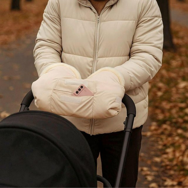 Kaiser Lammfell-Handwärmer BIG beige - Bild 1