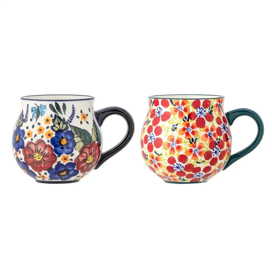 Bloomingville Keramikbecher Florist in Rot – 2er-Set - Bild 1