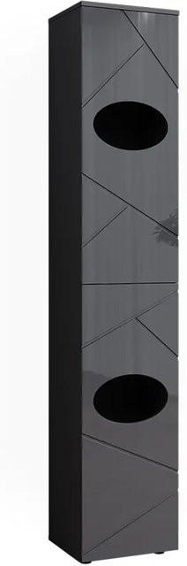 Vicco Wäscheschrank Irma Anthrazit, B/T/H: 37,2 x 25,8 x 192 cm - Bild 1