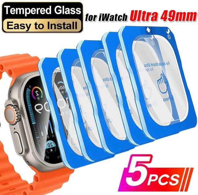 BAPPSUS Displayschutzfolie aus gehärtetem Glas für Apple Watch Ultra 2 und Ultra 3 (49 mm), transparent - Bild 1