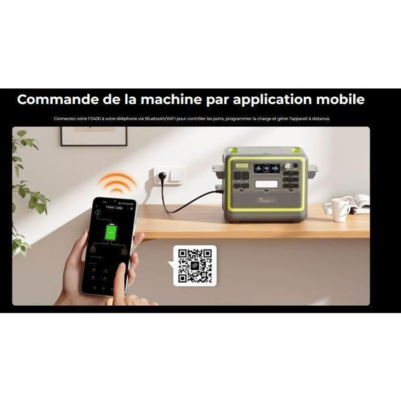 FOSSiBOT F2400 Tragbare Stromstation, 2048Wh 2400W Elektrischer Solargenerator mit LiFePO4 Batterie, Grün - Bild 3