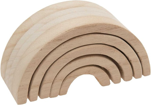 Rico Design Holz-Regenbogen Tischdeko B: 12 cm, T: 6 cm, H: 5 cm - Bild 1