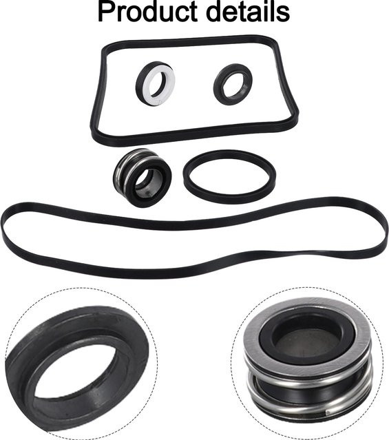 Hayward Gummi-Dichtungssatz und O-Ring-Reparaturset für Super Pump SP2600 und SP1600 in Schwarz - Bild 1