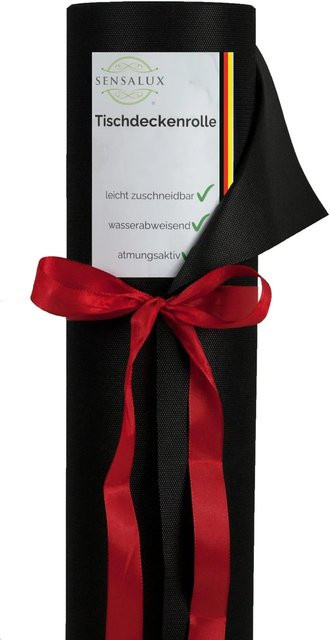 Sensalux Vlies-Tischdeckenrolle Schwarz, B: 150 cm, L: 25 m, wasserabweisend und maschinenwaschbar - Bild 1