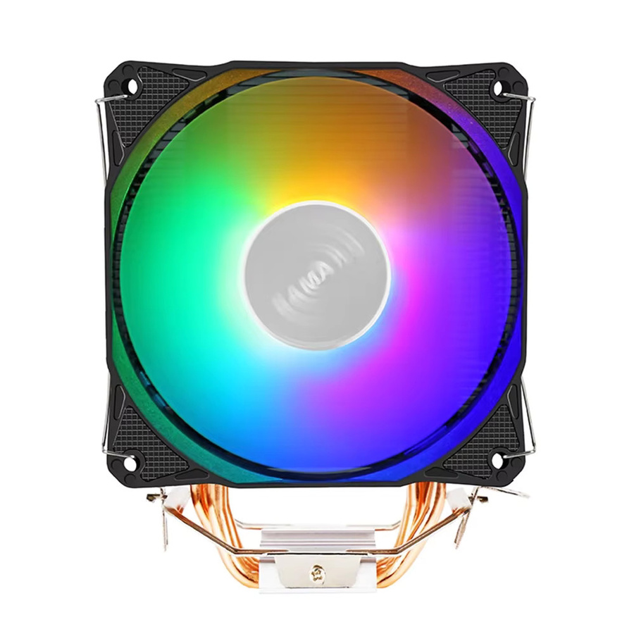 Shyrrik CPU-Kühler mit 4 Heatpipes, ARGB, 3-Pin PWM, kompatibel mit Intel LGA 1700 und AMD AM4, Multicolour - Bild 2
