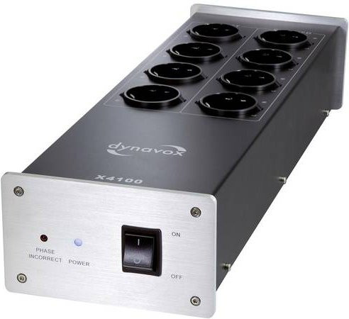 Dynavox Kaltgeräte-Steckdosenleiste mit 1 Kaltgerätestecker in Silber/Grau - Bild 1